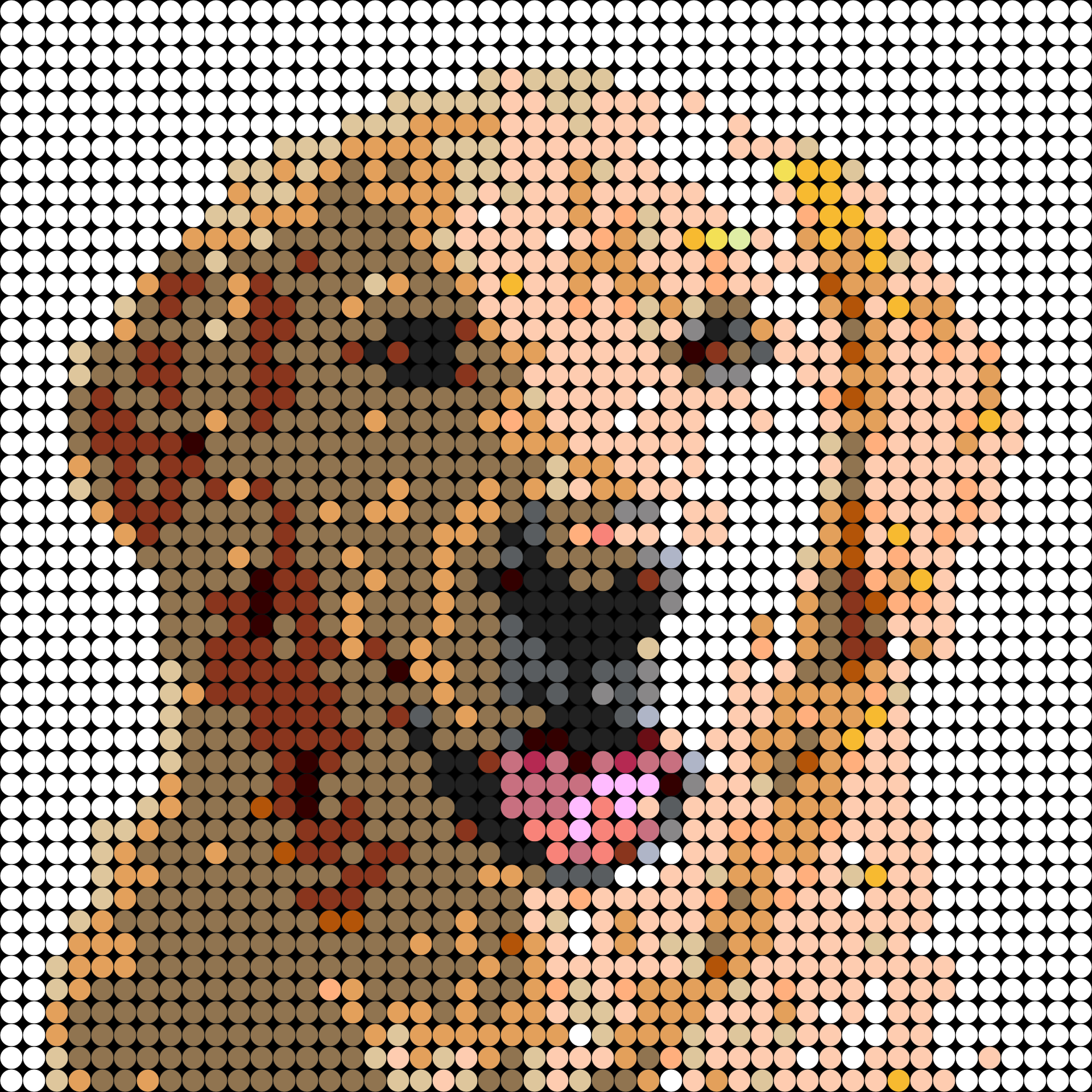 Retrato de perro personalizado en dots