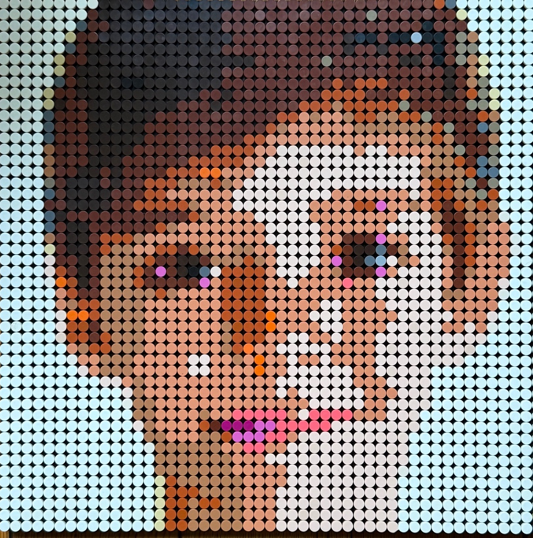 Retrato personalizado hecho con dots de colores por DotPixel.art - Pol, 8 años